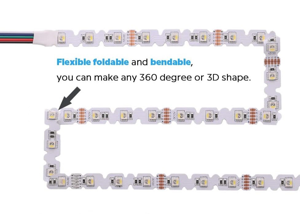 bending of Z wave S shape zig zag led strip
